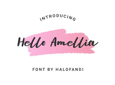 Hello Amellia Font abc alphabet calligraphic calligraphy creative font handwriting handwritten letter lettering letters script text type typeset typographic typography vintage