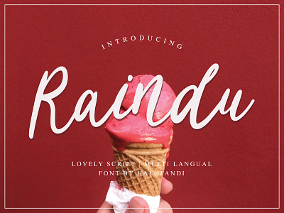 Raindu Script Font