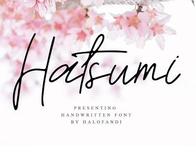 Hatsumi Handwritten Font alphabet calligraphic font handwritten letter lettering script signature font type typography