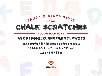 Chalk Scratches Rough Bold, Fancy Destroy Font Style