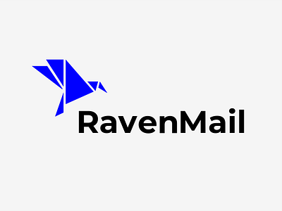 Raven Mail App animal logo app mail minimal raven