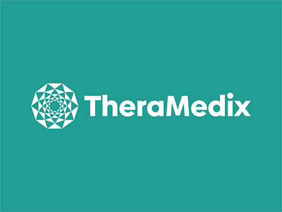 TheraMedix Logo corporate flat design health logo minimal pharmaceutical