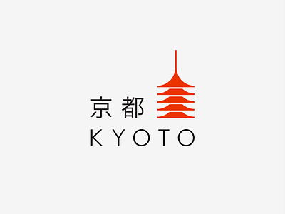 Kyoto Logo japan japanese kyoto logo minimal