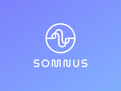 Somnus App app flat design logo minimal sleep somnus