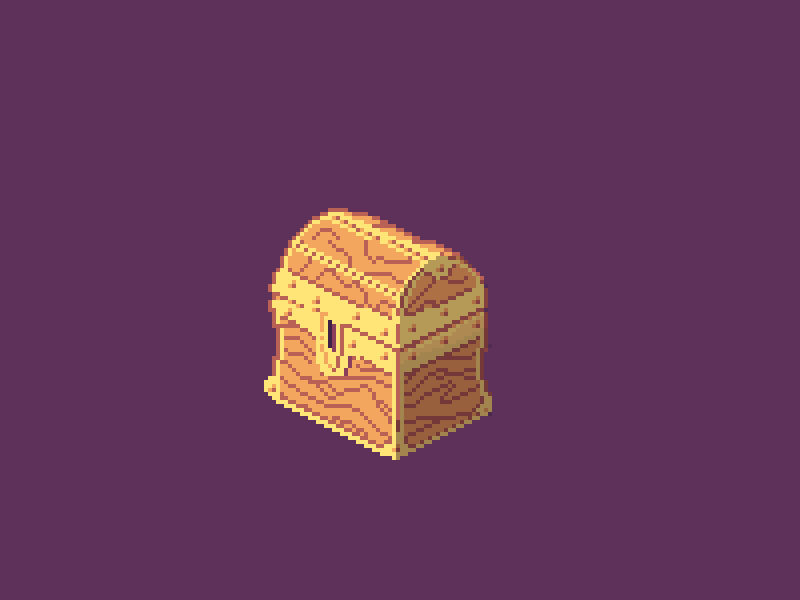 What's In The Box animation aseprite creature game art pixel animation pixel art treasure chest