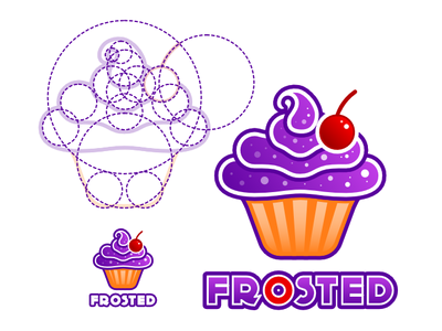 18 of 50: Cupcake affinity designer cupcake daily logo dailylogochallenge golden ratio graphic design logo logo design