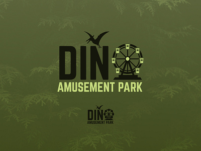 35 of 50: Dinosaur Amusement Park affinity designer amusement park daily logo dailylogochallenge dinosaur graphic design logo logo design wordmark