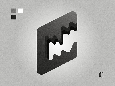 C affinity designer black and white c letter c logo graphic design lettermark logo