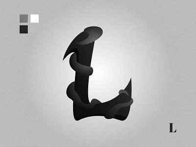 L affinity designer black and white graphic design letterl lettermark llogo logo