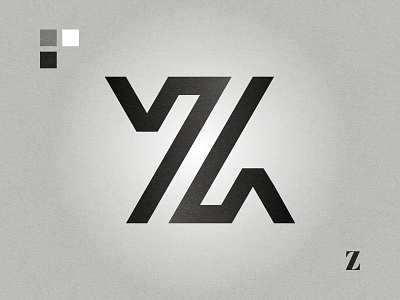 Z affinity designer black and white graphic design letter z lettermark logo logo design z z logo