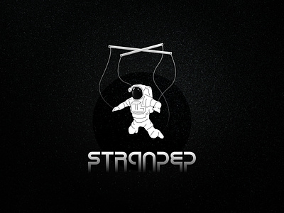 Stranded 2 affinity designer astronaut black and white design graphic design illustration logo outline puppet space vector