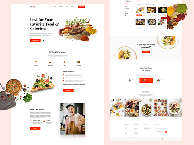 Catering Services Home Page design ui ux website