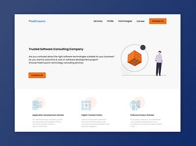 Company Profile IT Consultant app branding design illustration ui ux website