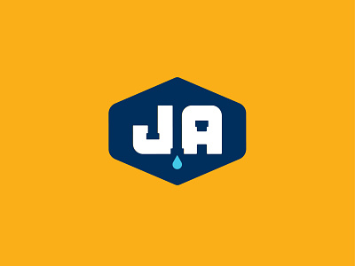 J Ando Plumbing Logomark badge branding design graphic design identity logo logo design logo mark logotype pipes plumber typography