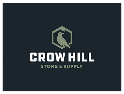 Crow Hill Stone & Supply Business Card branding crow design graphic design hill identity landscaping logo logo design logo mark logotype mountain typography