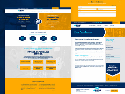 J Ando Plumbing Website branding design homepage interactive plumber ui ux website website design