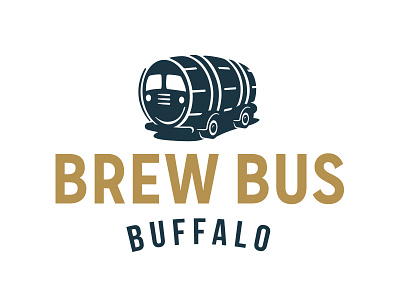 Brew Bus Buffalo beer branding design illustration logo type typography vector