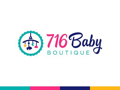 716 Baby Boutique baby brand identity branding buffalo startup identity logo logo design parent
