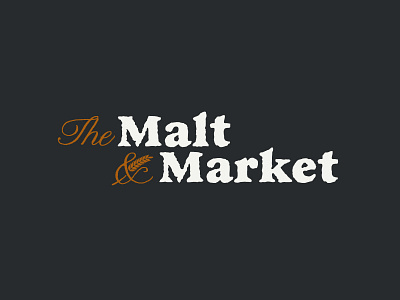 The Malt and Market beer bodega hops lettering logo logotype malt market new york script upstate wine
