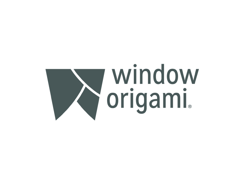 Window Origami Concept 02 branding design graphic design identity interior design logo logo design logo mark logotype origami sans serif window treatment