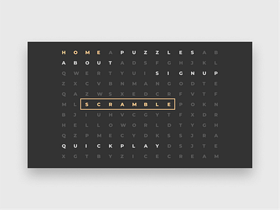 Dribbble Everyday #6 art creative daily dailyui dribbble landing page landingpage puzzle scramble ui uidesign ux webdesign word