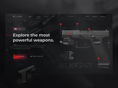 Explore Weapon Landing action black conceptdesign dark gun landing weapon webdesign