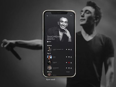 music application ui albume application application design music photoshop playlist shadmehrasghili singer ui uidesign