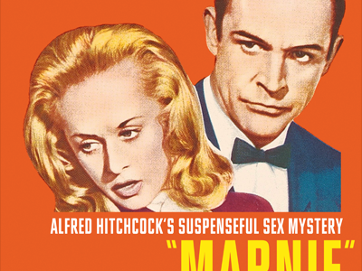 Marnie poster blue film filmotype glenlake poster red sean connery white yellow