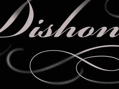 Dishon bickham script dimension lettering type