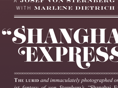 Shanghai Express / poster