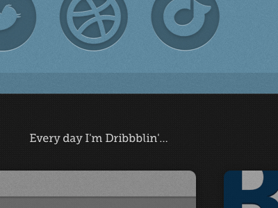 Every day I'm Dribbblin' icons portfolio texture