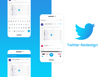 twitter Redesign blue chat concept design illustration logo mobile app social twitter twitter redesign vector white