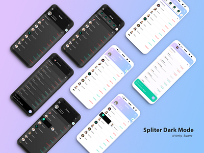 Split bills dark mode ios trendy