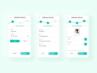 Add new patients 2020 android create creative design doctor form forms gradient gradients green ios mobile app design patient simple sketch trending ui uidesign uiux