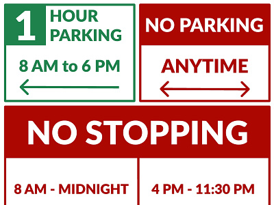 Parking Signboard design illustration