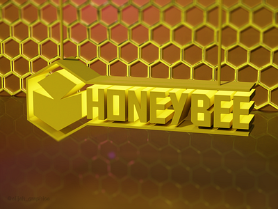 HONEYBEE 3d art blender brand branding clean design graphic design illustration logo minimal mock up