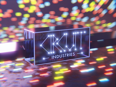 CIRCUIT INDUSTRIES 3d art blender brand branding circuit design future futuristic graphic design logo minimal technology