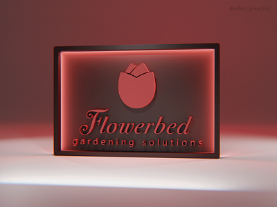 FLOWERBED 3d art blender brand branding design graphic design identity logo minimal mock up