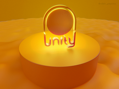 Unity 3d blender brand branding clean design graphic design identity logo logotype minimal mock up