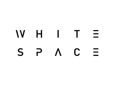 White Space branding identity logo minimal white