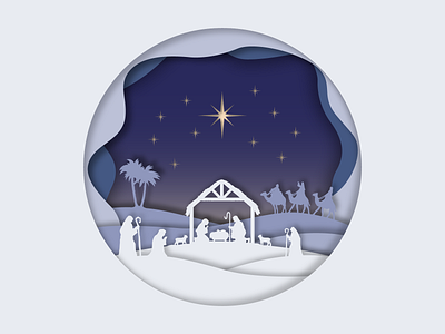 Christmas Nativity Papercut