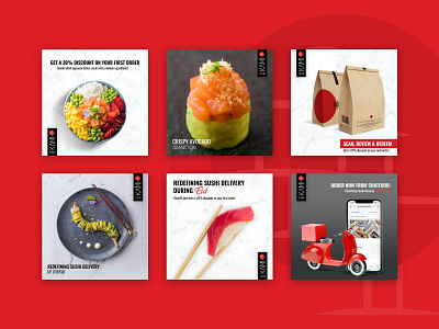 Kami Sushi | Social Media Posts design graphicdesign