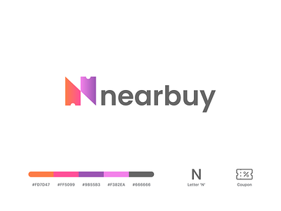 Nearbuy- Logo Redesign brand identity branding gradient gradient logo graphic design logo logo design redesign