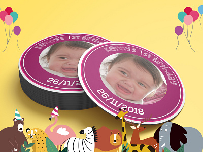 Baby Birthday badge design invitation cards label and box design label design label mockup product design retro badge sticker design