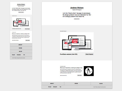 Portfolio Homepage (Mobile and Desktop) desktop mobile mockup portfolio sketch ui ux webdesign