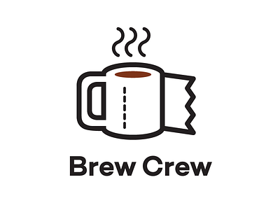 Brew Crew coffee club campton coffee illustrator logo social club