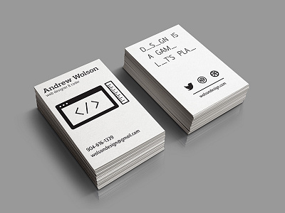 My redesigned business cards branding business card icon print single color