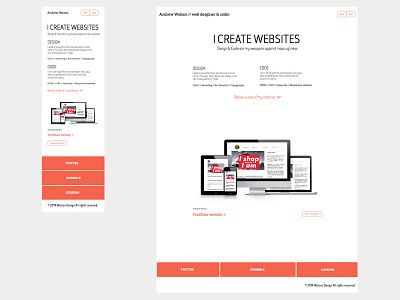 Portfolio Homepage V2 (Mobile and Desktop)