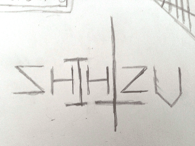 Shih-Tzu band logo sketch process band drawing logo metal music shih tzu sketch