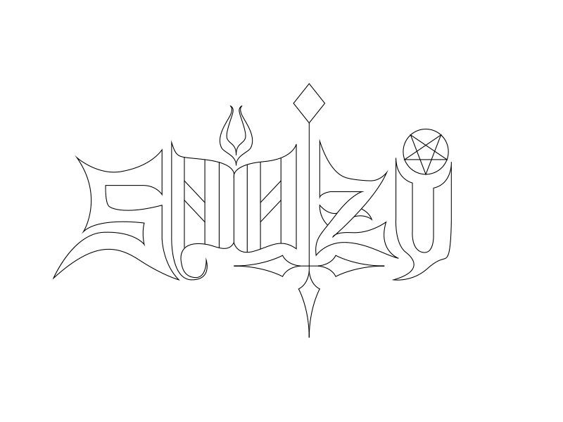 Gishwhes: Heavy Metal Pet album logo Illustrator process.